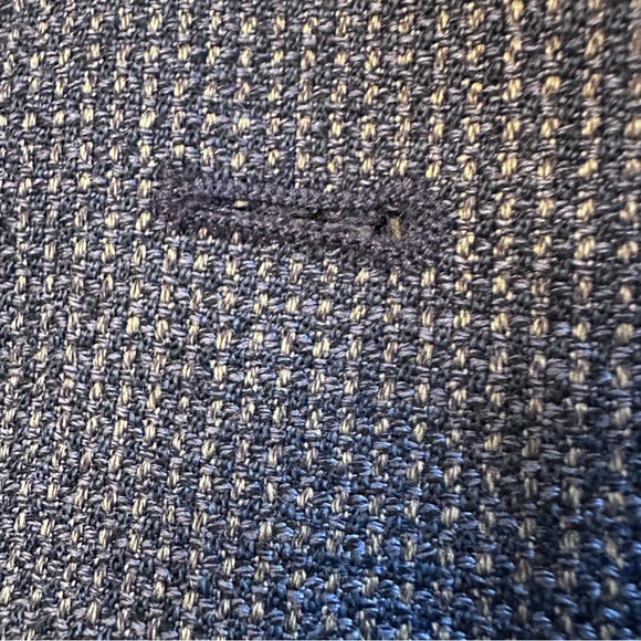 Men’s Fine Wool Blazer sz 44 -Slate Blue & Camel Shepherd's Check - Picture 3 of 15